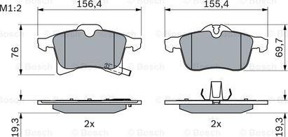 BOSCH 0 986 424 707 - Jarrupala, levyjarru inparts.fi