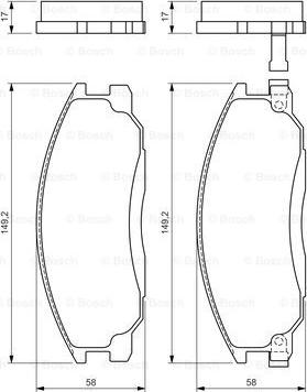 BOSCH 0 986 424 729 - Jarrupala, levyjarru inparts.fi