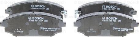 BOSCH 0 986 424 727 - Jarrupala, levyjarru inparts.fi