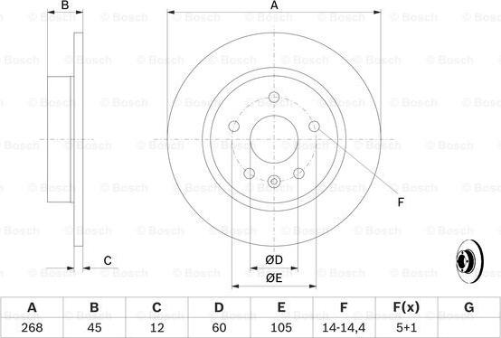 BOSCH 0 986 479 C57 - Jarrulevy inparts.fi