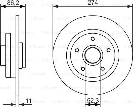 BOSCH 0 986 479 682 - Jarrulevy inparts.fi