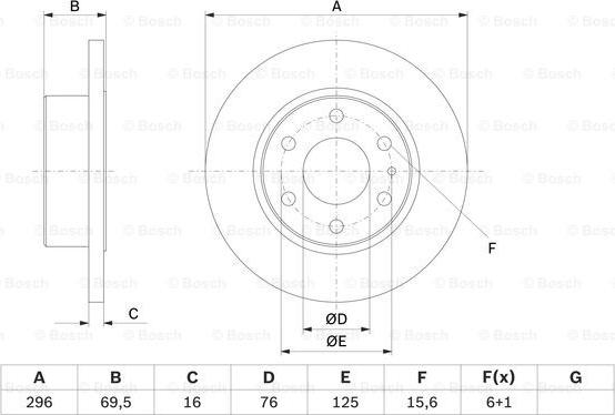 BOSCH 0 986 479 638 - Jarrulevy inparts.fi