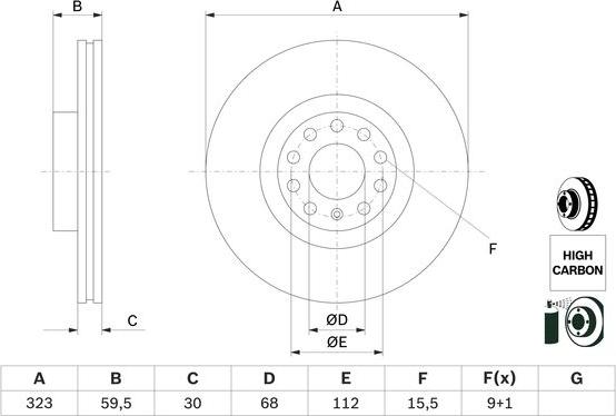 BOSCH 0 986 479 060 - Jarrulevy inparts.fi