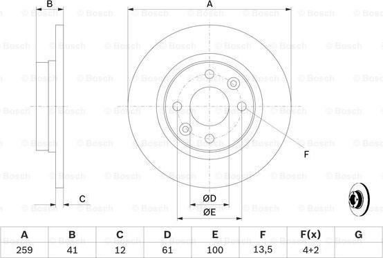 BOSCH 0 986 479 B79 - Jarrulevy inparts.fi