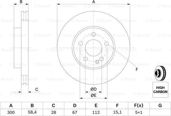 BOSCH 0 986 479 C50 - Jarrulevy inparts.fi