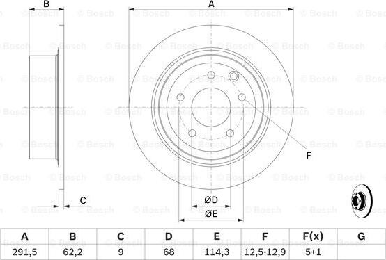 BOSCH 0 986 479 C60 - Jarrulevy inparts.fi