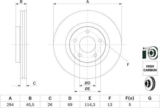 BOSCH 0 986 479 745 - Jarrulevy inparts.fi