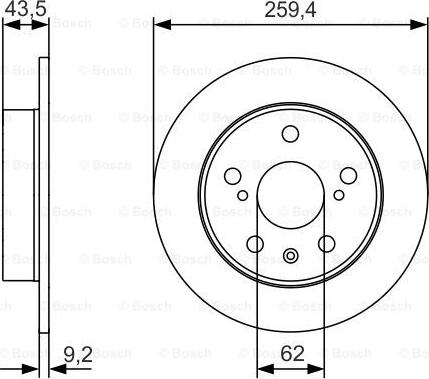 BOSCH 0 986 479 C44 - Jarrulevy inparts.fi