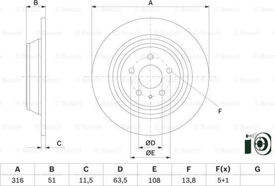 BOSCH 0 986 479 D86 - Jarrulevy inparts.fi