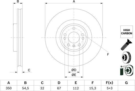 BOSCH 0 986 479 E99 - Jarrulevy inparts.fi