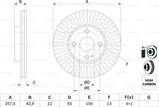 BOSCH 0 986 479 E56 - Jarrulevy inparts.fi