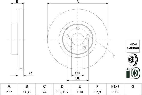 BOSCH 0 986 479 E69 - Jarrulevy inparts.fi