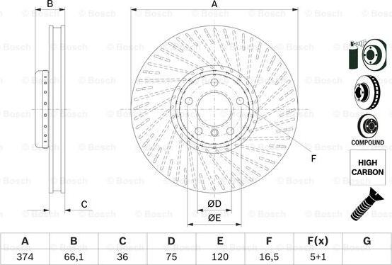 BOSCH 0 986 479 E63 - Jarrulevy inparts.fi