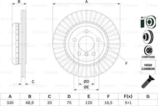 BOSCH 0 986 479 E04 - Jarrulevy inparts.fi