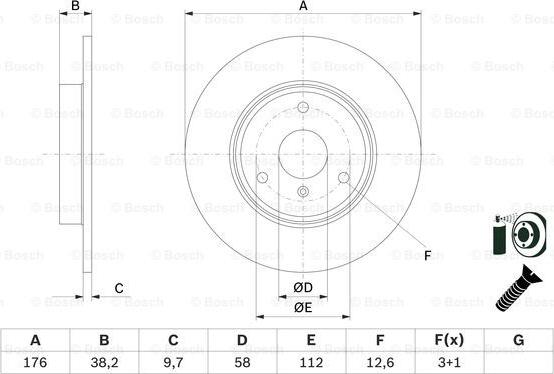 BOSCH 0 986 479 E74 - Jarrulevy inparts.fi