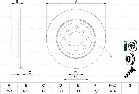 BOSCH 0 986 479 E75 - Jarrulevy inparts.fi