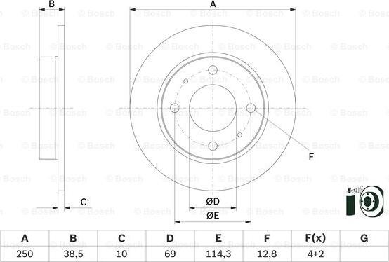 BOSCH 0 986 479 E70 - Jarrulevy inparts.fi