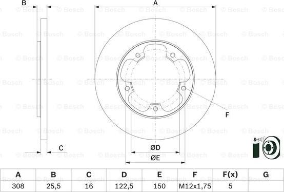 BOSCH 0 986 479 F44 - Jarrulevy inparts.fi