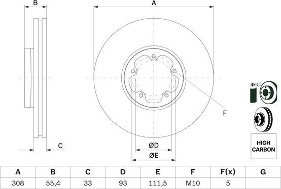 BOSCH 0 986 479 F46 - Jarrulevy inparts.fi