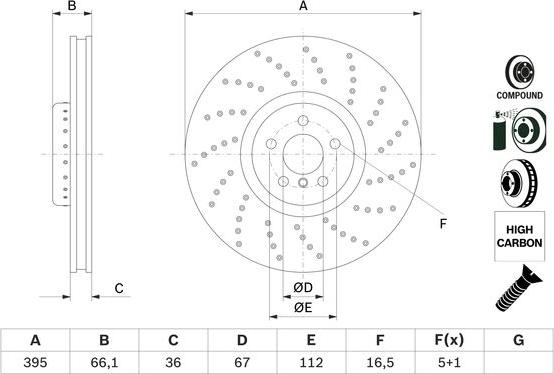 BOSCH 0 986 479 F55 - Jarrulevy inparts.fi