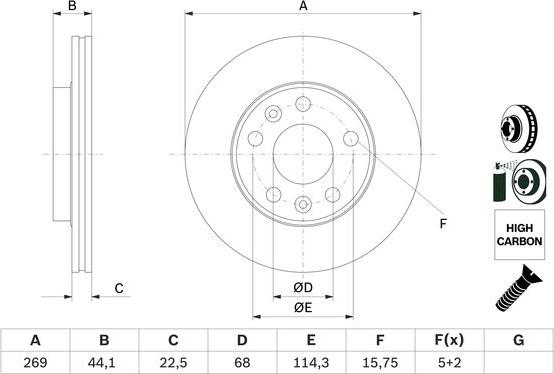 BOSCH 0 986 479 F65 - Jarrulevy inparts.fi