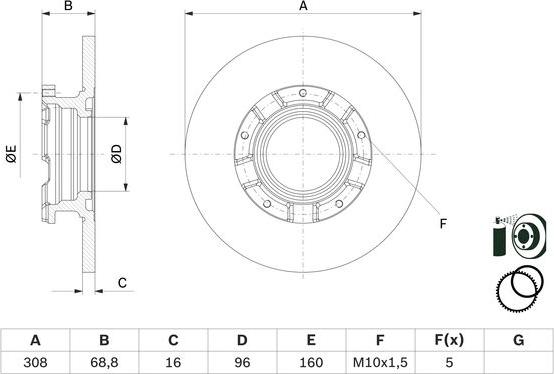 BOSCH 0 986 479 F62 - Jarrulevy inparts.fi