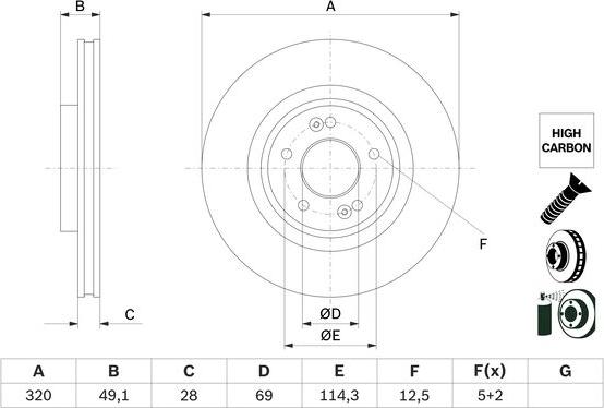 BOSCH 0 986 479 F35 - Jarrulevy inparts.fi