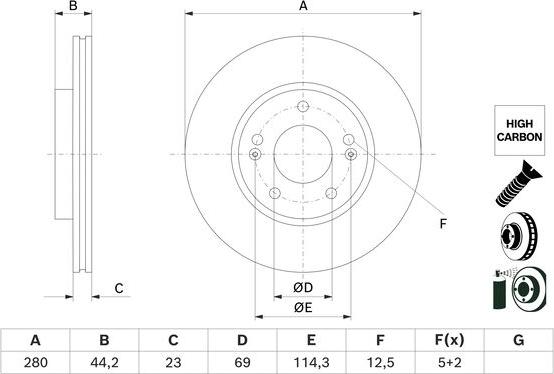 BOSCH 0 986 479 F36 - Jarrulevy inparts.fi