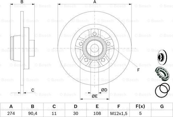 BOSCH 0 986 479 F30 - Jarrulevy inparts.fi