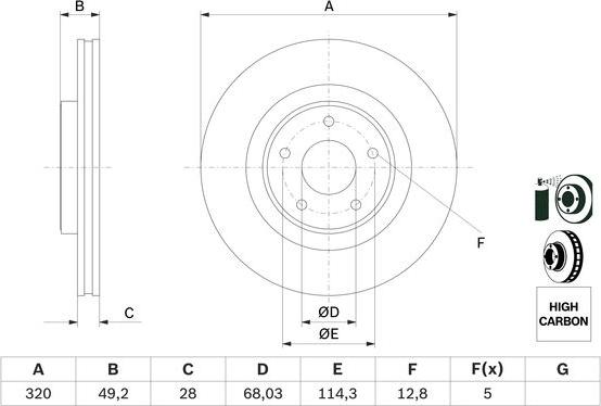 BOSCH 0 986 479 F33 - Jarrulevy inparts.fi