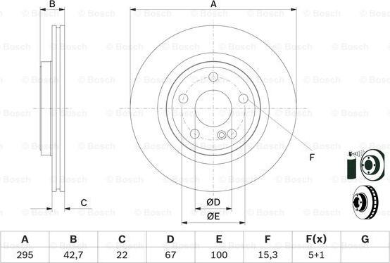 BOSCH 0 986 479 F75 - Jarrulevy inparts.fi