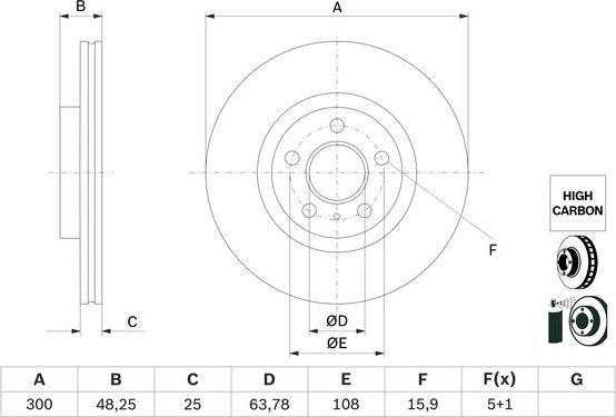 BOSCH 0 986 479 G68 - Jarrulevy inparts.fi