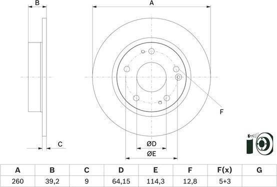 BOSCH 0 986 479 G17 - Jarrulevy inparts.fi