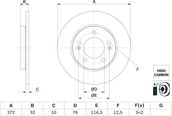 BOSCH 0 986 479 G30 - Jarrulevy inparts.fi