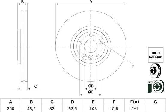 BOSCH 0 986 479 G33 - Jarrulevy inparts.fi