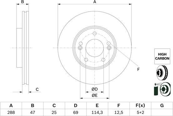 BOSCH 0 986 479 G24 - Jarrulevy inparts.fi