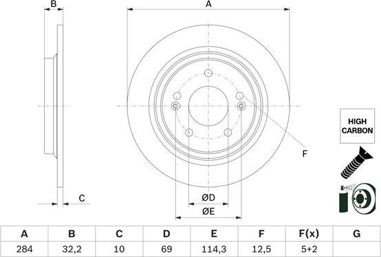 BOSCH 0 986 479 G77 - Jarrulevy inparts.fi