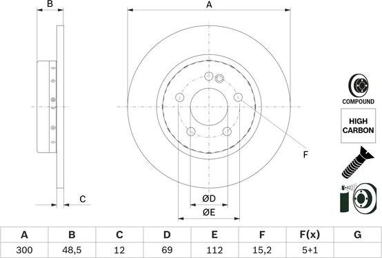 BOSCH 0 986 479 H49 - Jarrulevy inparts.fi