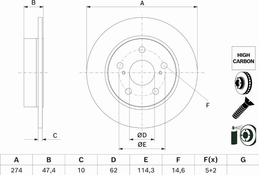 BOSCH 0 986 479 H73 - Jarrulevy inparts.fi