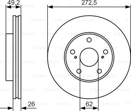 BOSCH 0 986 479 R45 - Jarrulevy inparts.fi