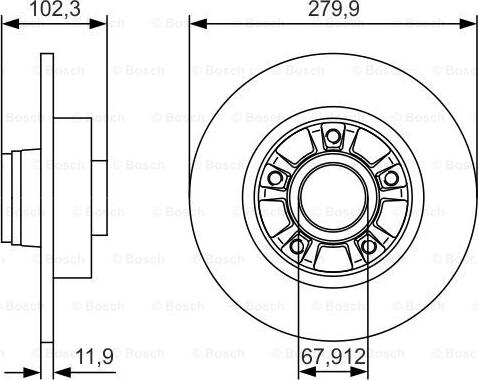 BOSCH 0 986 479 S44 - Jarrulevy inparts.fi