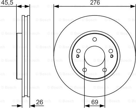 BOSCH 0 986 479 S00 - Jarrulevy inparts.fi