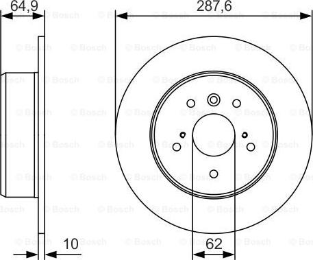 BOSCH 0 986 479 T69 - Jarrulevy inparts.fi