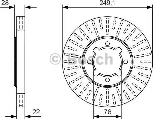 BOSCH 0 986 479 T73 - Jarrulevy inparts.fi