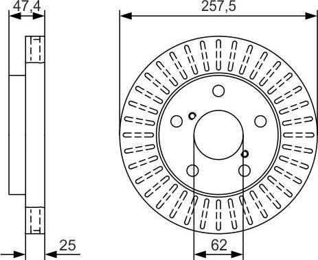 BOSCH 0 986 479 U05 - Jarrulevy inparts.fi