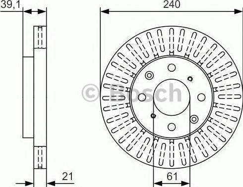 BOSCH 0 986 479 U15 - Jarrulevy inparts.fi