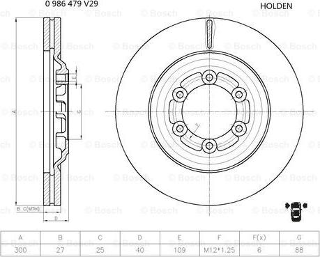 BOSCH 0 986 479 V29 - Jarrulevy inparts.fi