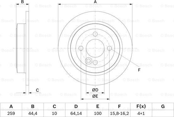 BOSCH 0 986 479 W58 - Jarrulevy inparts.fi