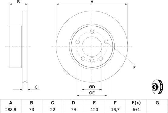 BOSCH 0 986 479 W60 - Jarrulevy inparts.fi