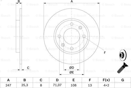 BOSCH 0 986 478 464 - Jarrulevy inparts.fi